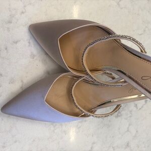 Champagne jewel heels